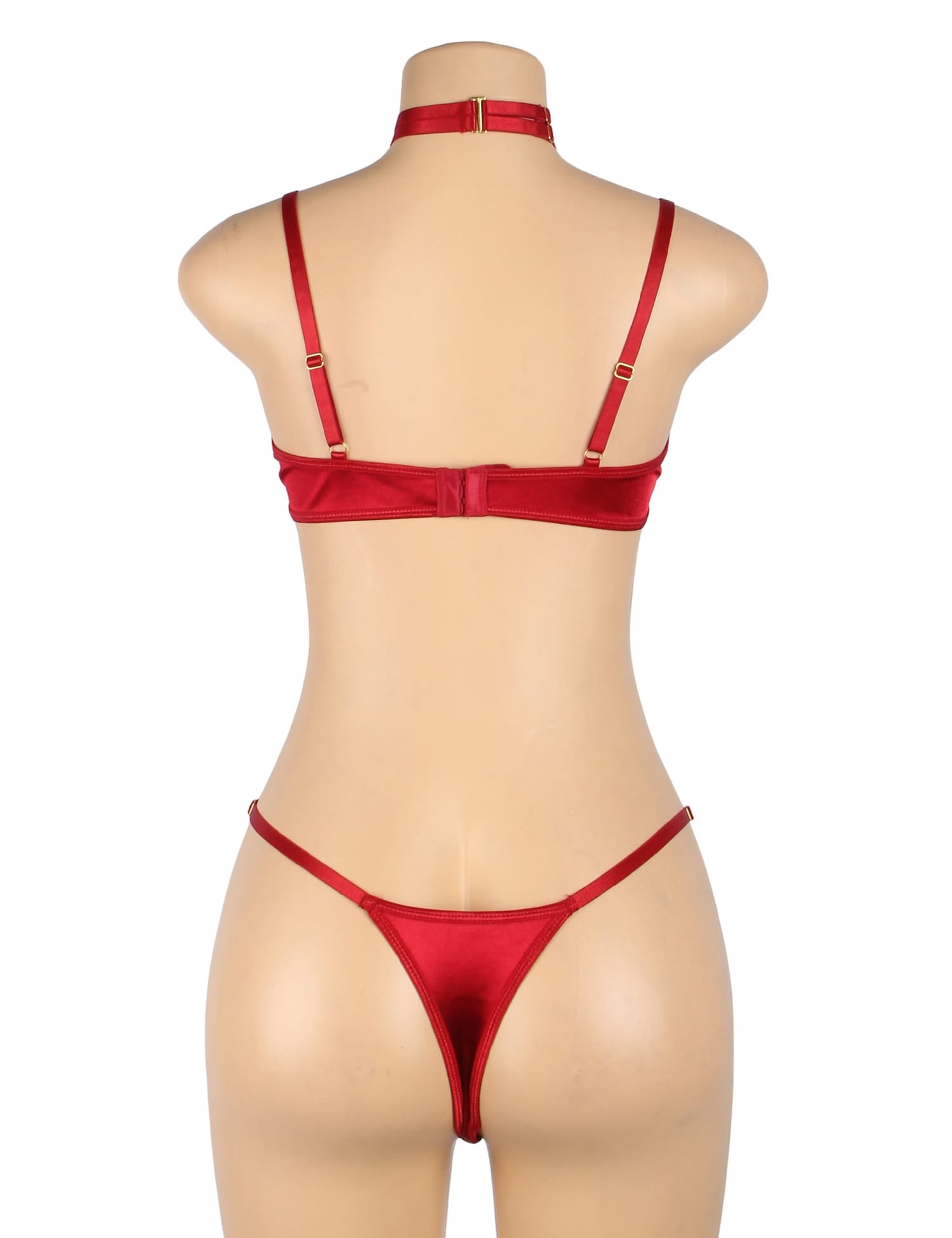 YesX YX872Q Hollow Cut Halter Bra Set Up To 2XL – Lingerie Sets, view 5 of 15