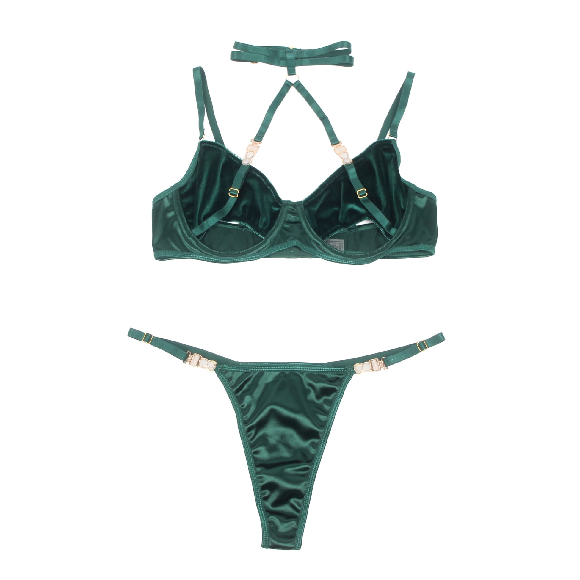 YesX YX873Q Hollow Cut Halter Bra Set – Lingerie Sets, view 4 of 15
