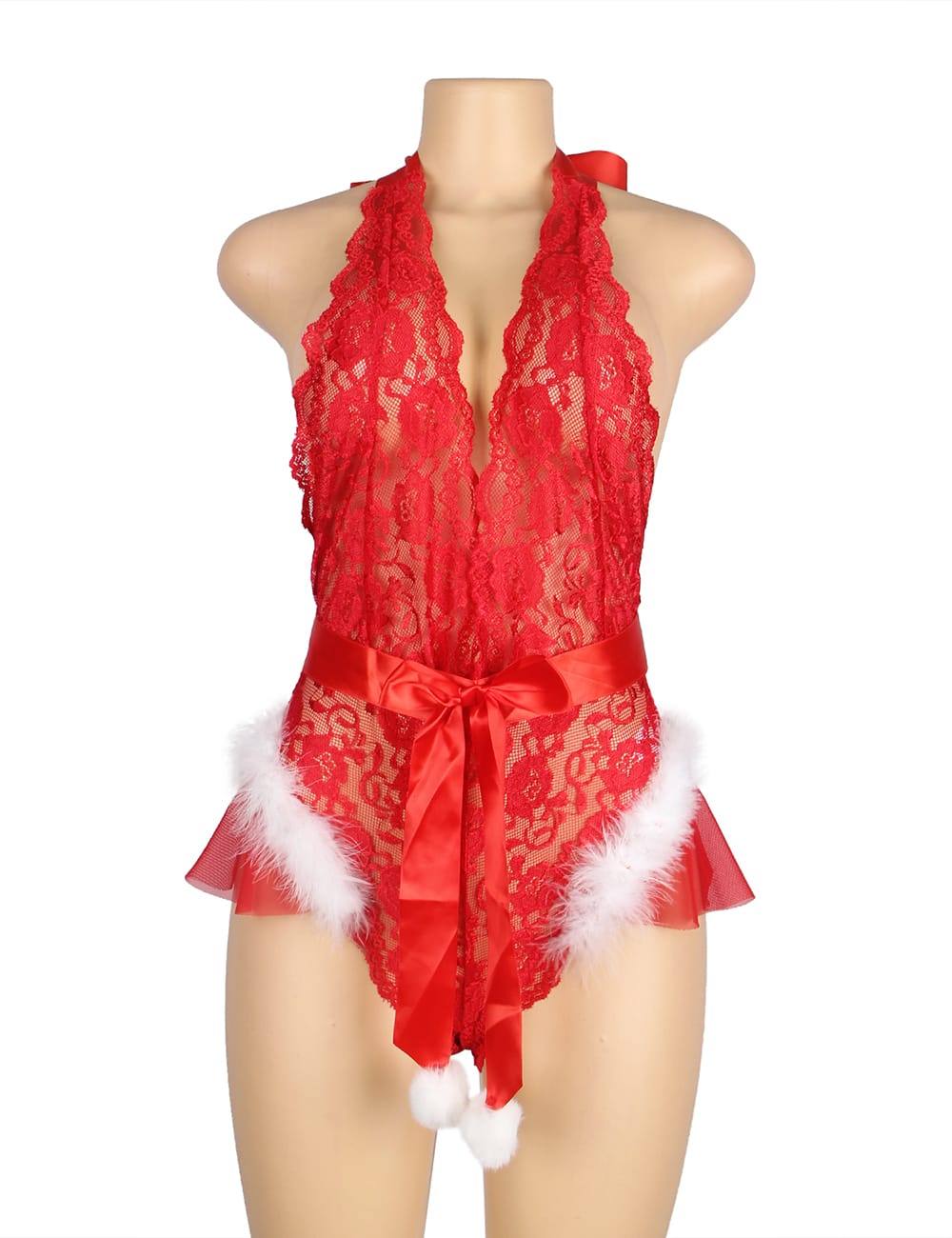 YesX YX874Q Christmas Sexy Halter Neck Teddy Up To 4XL – Bodies, view 8 of 10
