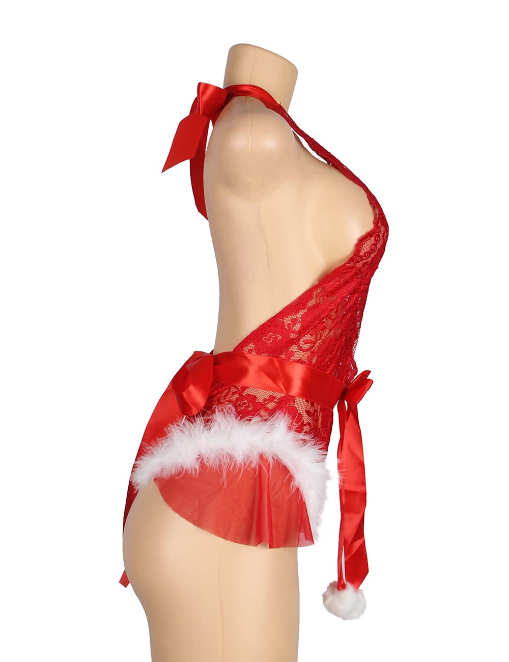 YesX YX874Q Christmas Sexy Halter Neck Teddy Up To 4XL – Bodies, view 4 of 10