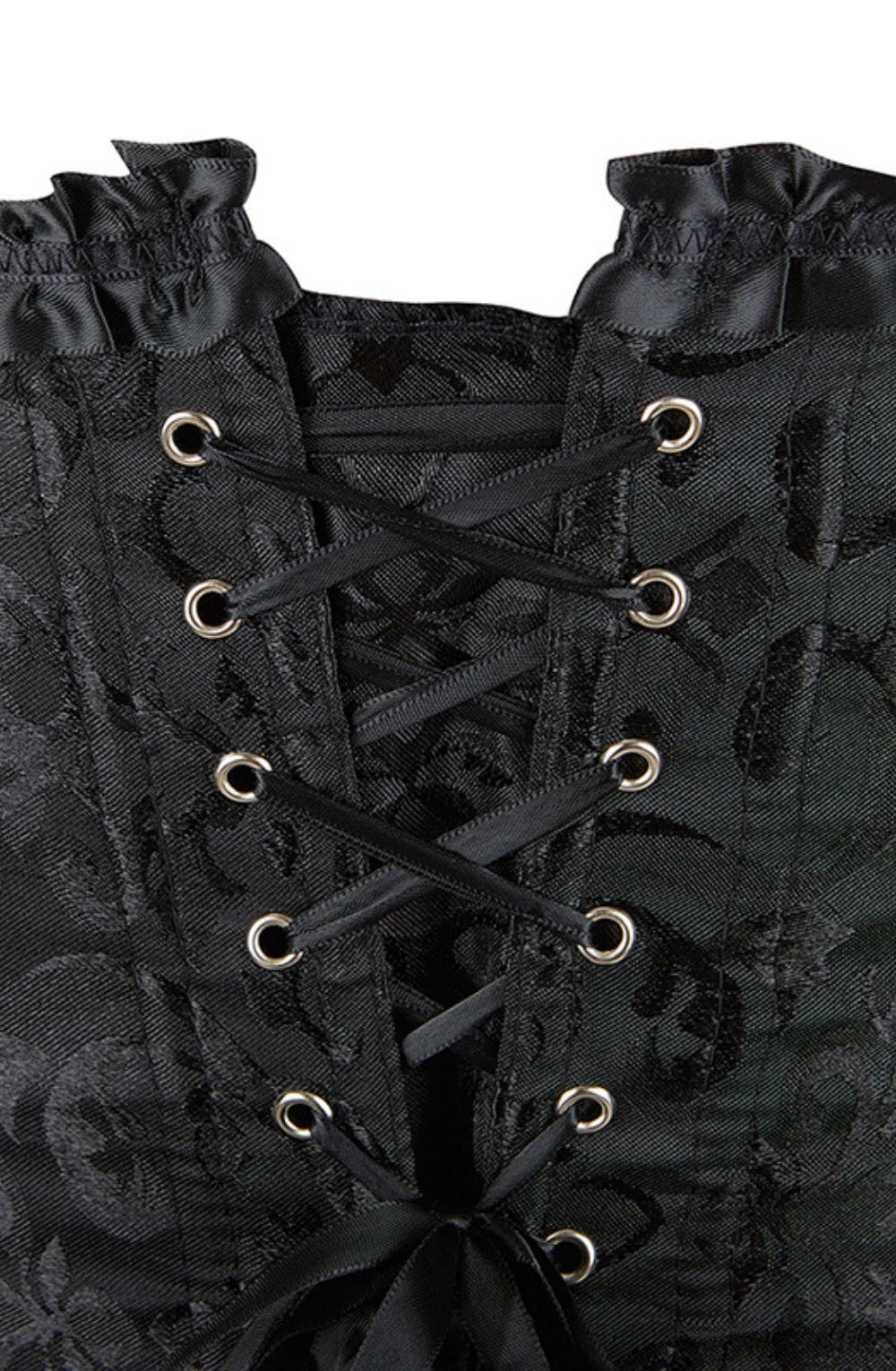 YesX YX886 Stunning Black Borcade Corset Up to 5XL – Corsets, view 6 of 12