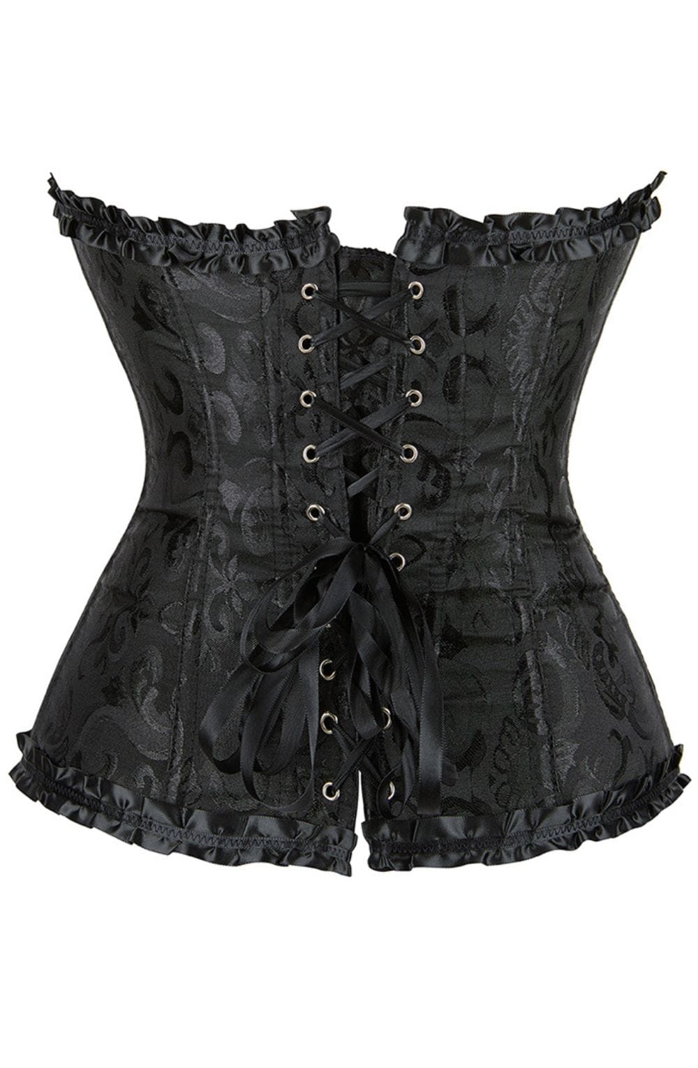 YesX YX886 Stunning Black Borcade Corset Up to 5XL – Corsets, view 7 of 12