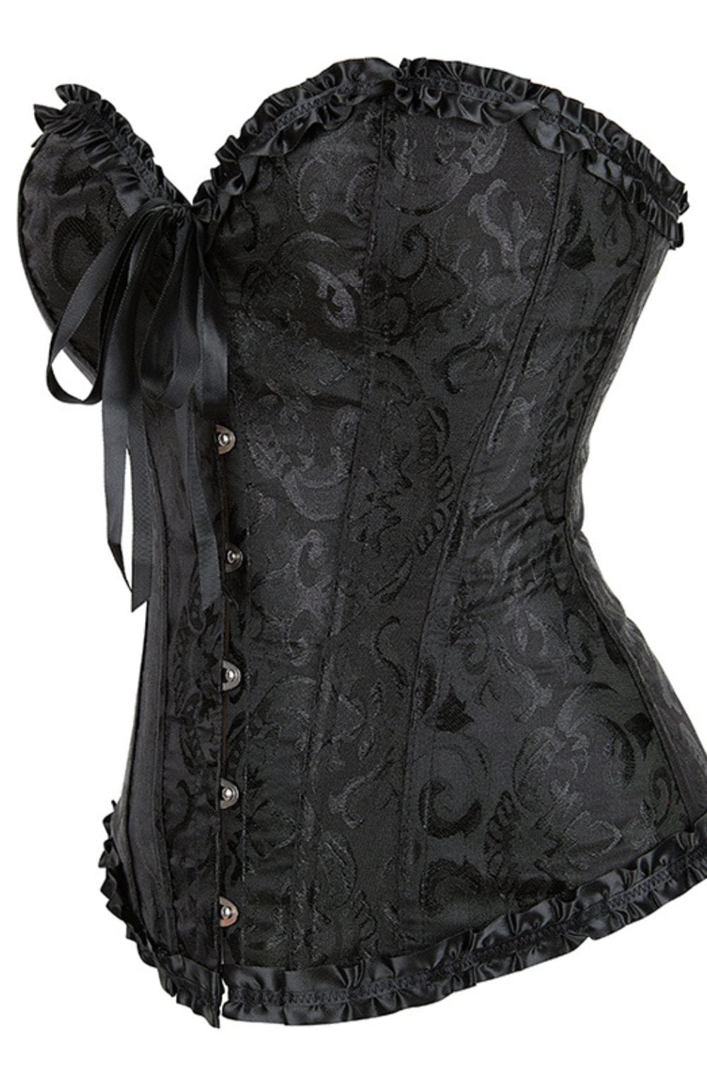 YesX YX886 Stunning Black Borcade Corset Up to 5XL – Corsets, view 8 of 12