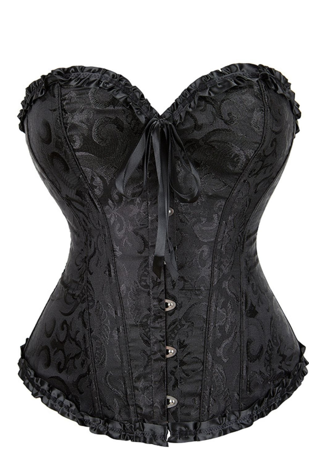 YesX YX886 Stunning Black Borcade Corset Up to 5XL – Corsets, view 9 of 12