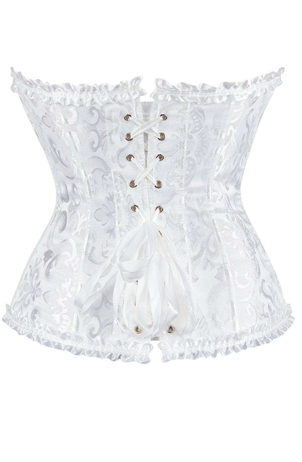 YesX YX887 Elegant White Brocade Corset up to 2XL – Corsets, view 5 of 13