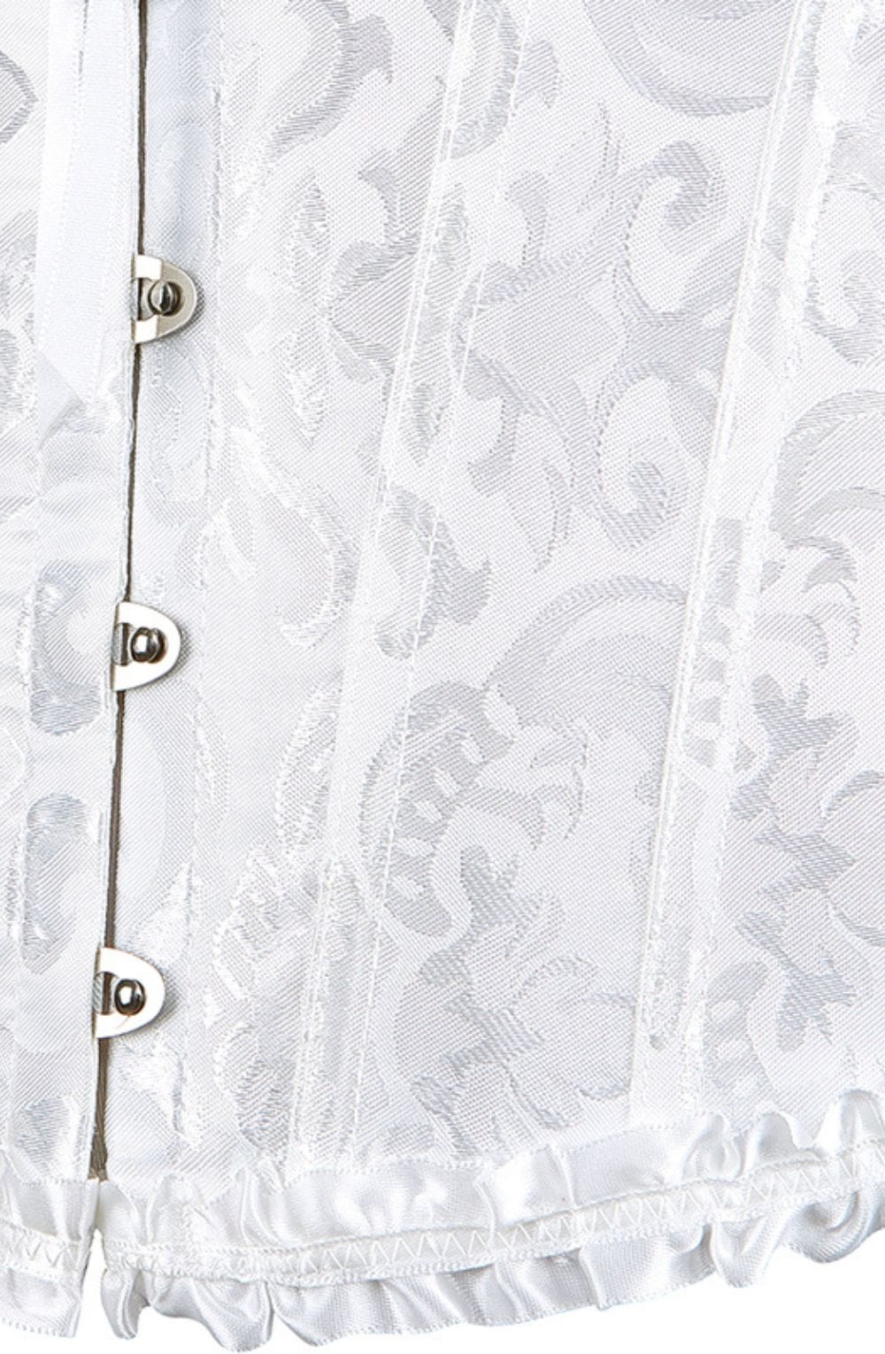 YesX YX887 Elegant White Brocade Corset up to 2XL – Corsets, view 3 of 13