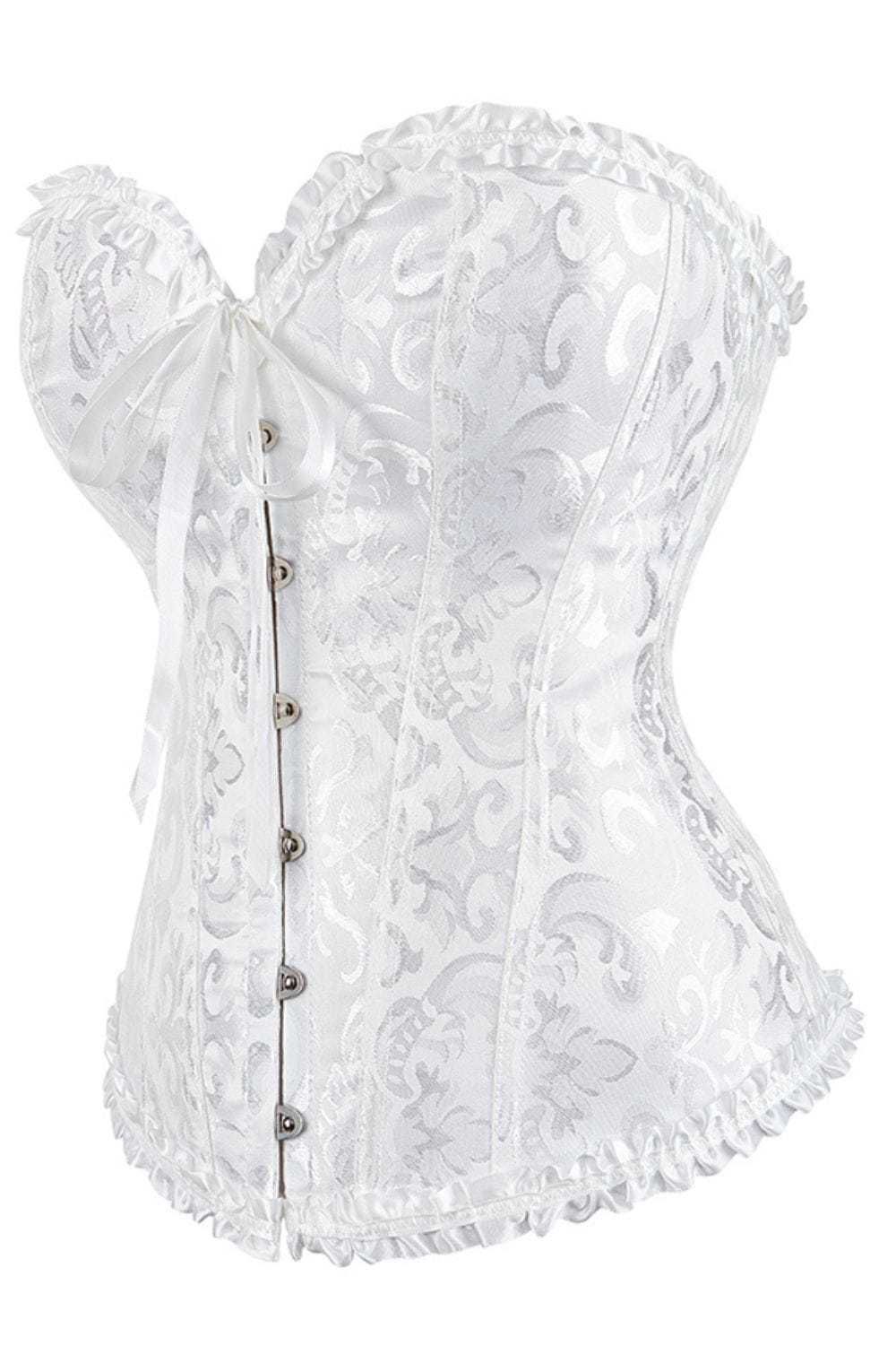 YesX YX887 Elegant White Brocade Corset up to 2XL – Corsets, view 2 of 13