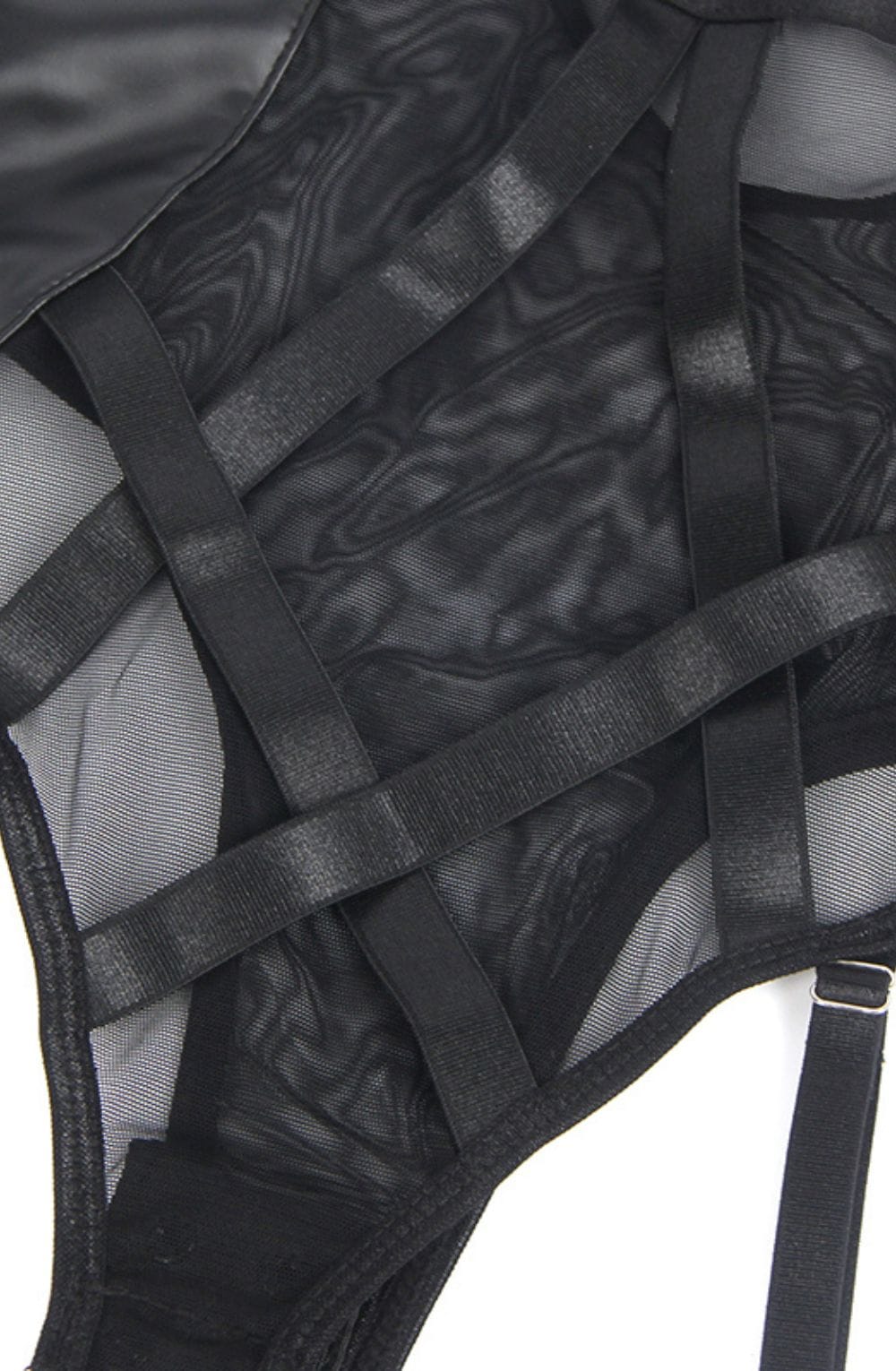 YesX YX890 Black Faux Leather Look & Mesh – Bodies, view 8 of 8