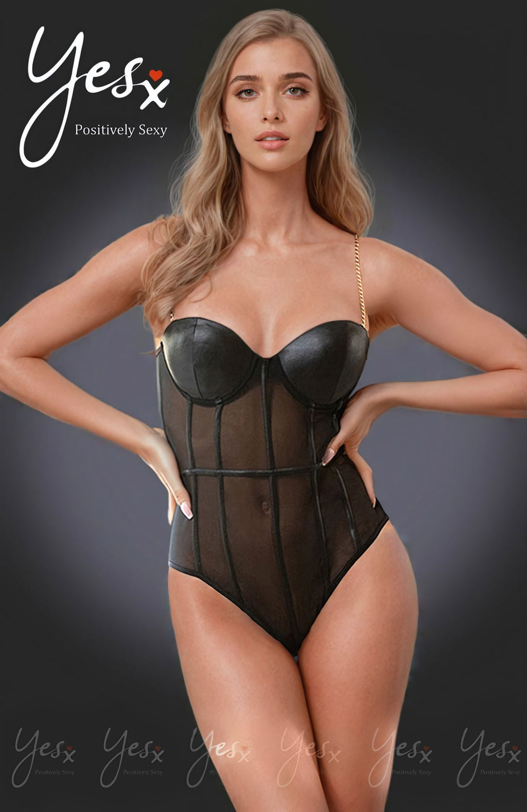 YesX YX988 Bodysuit Black – Bodies, view 1 of 9