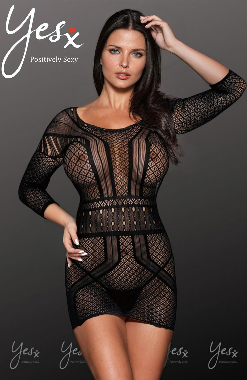 YesX YX816 Black – Bodystocking, view 1 of 7