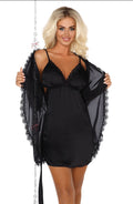 Beauty Night BN6487 Shannon Dressing Gown Black – Nightwear