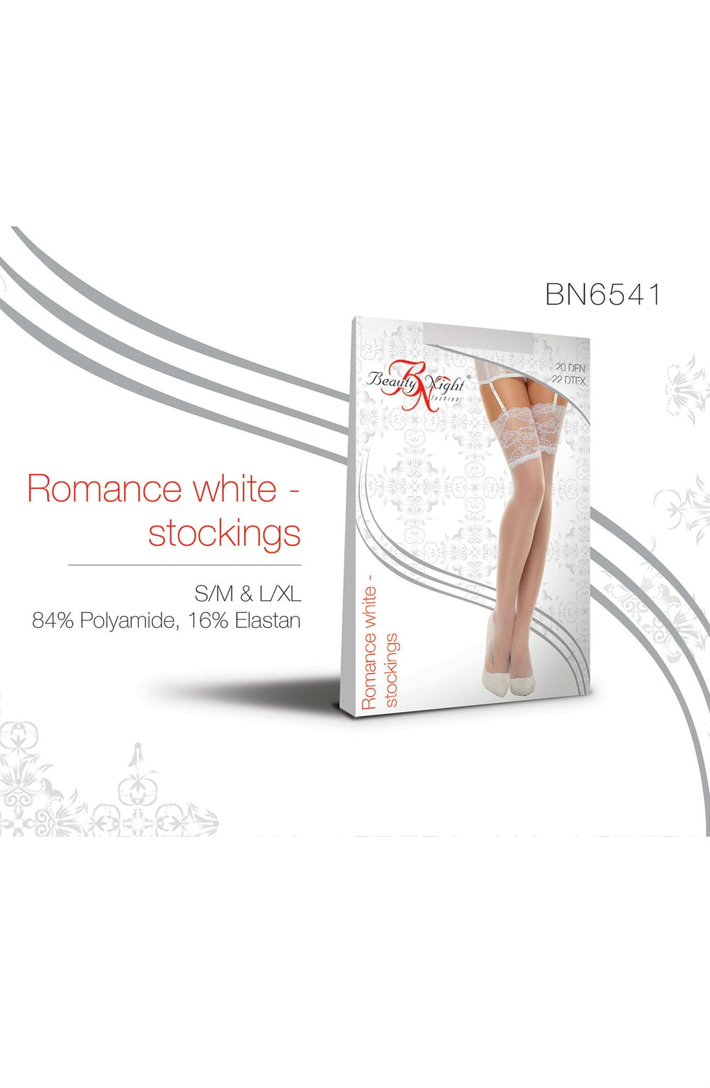 Beauty Night BN6543 Romance Stockings Cherry – Hosiery, view 4 of 4