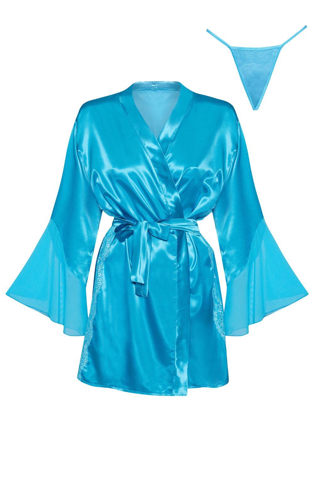 Beauty Night BN6659 Marlene Peignoir Turquoise – Nightwear, view 4 of 9