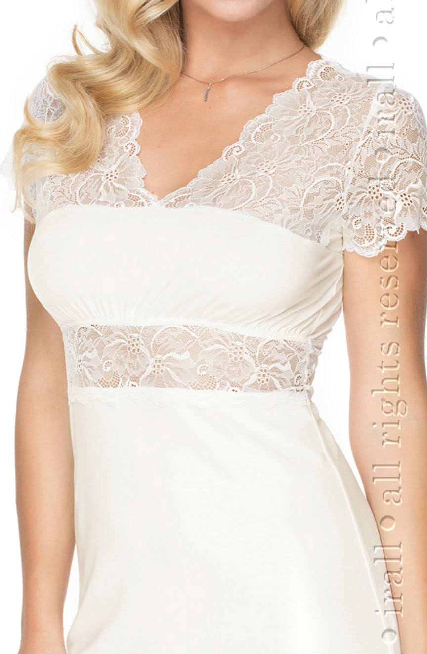 Irall Cameron Nightdress Cream 2XL-5XL – Nightdresses, view 3 of 3