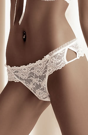 Roza Carmen White Thong – Lingerie Sets, view 6 of 6