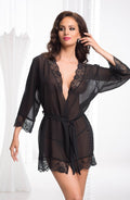 Irall Erotic Cassidy Dressing Gown Black – Nightwear, view 1 of 2