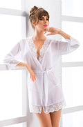 Cassidy Dressing Gown White – Nightwear, view 1 of 4