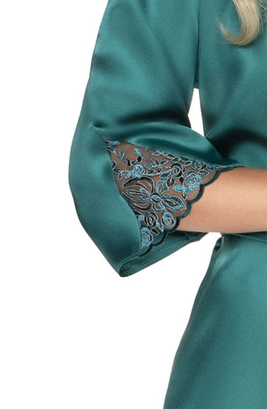 Irall Emerald Dressing Gown Green – Nightwear, view 3 of 5