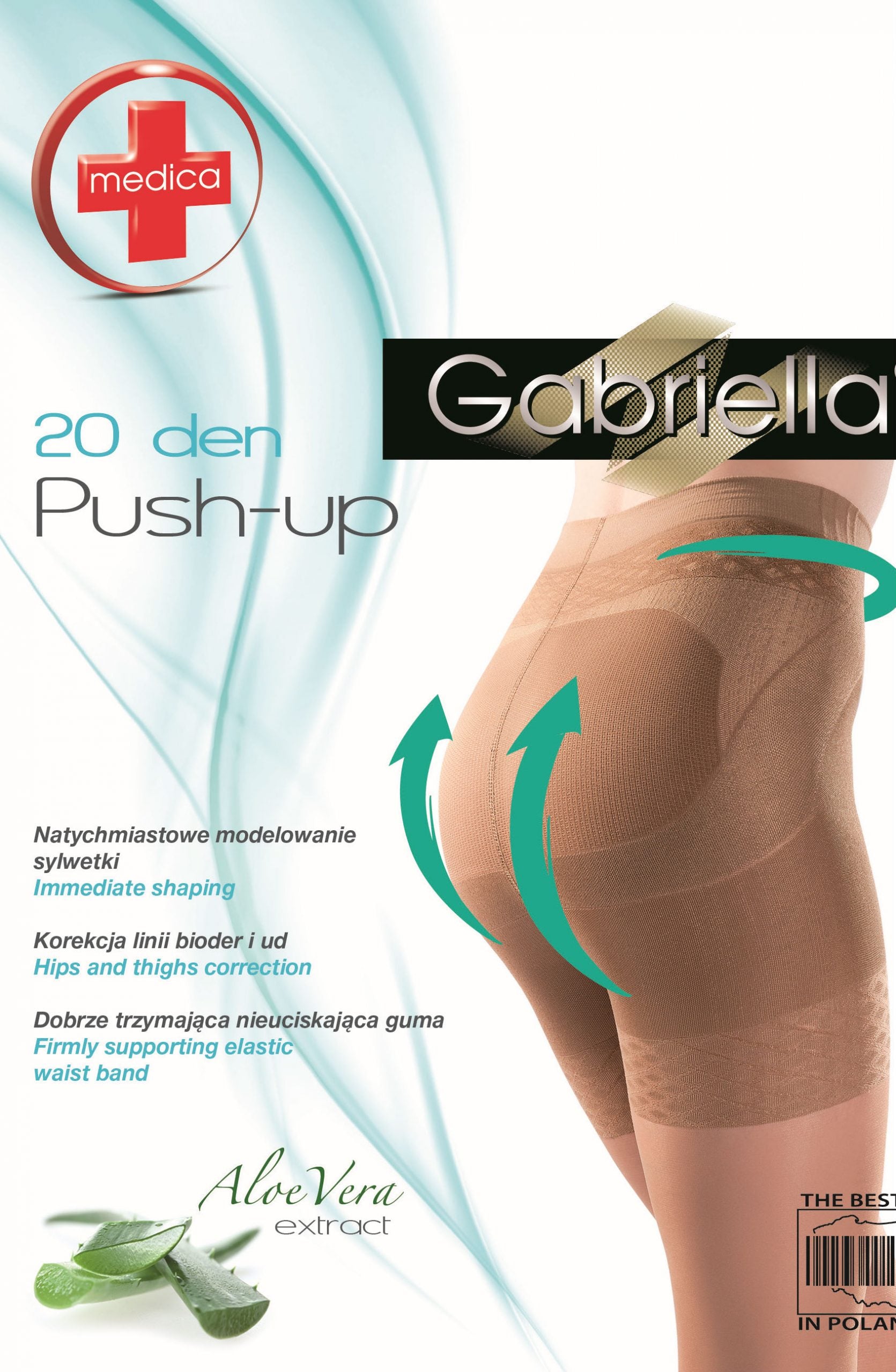 Gabriella Classic Push Up 127 Tights Beige – Hosiery, view 3 of 4