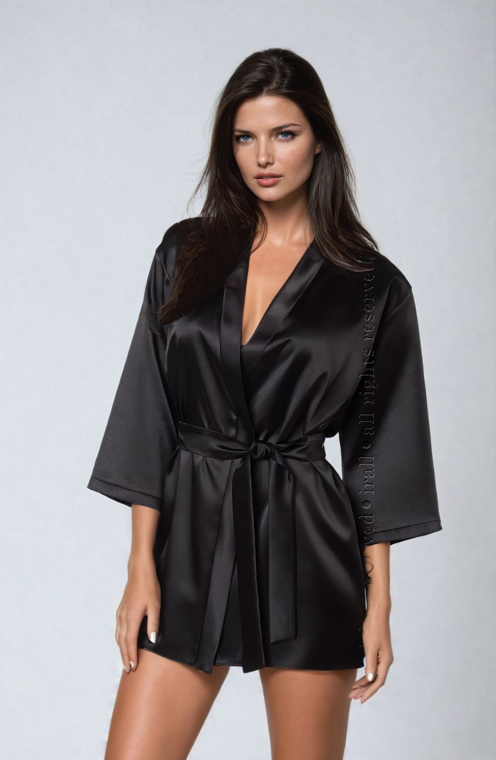 Irall Aria Dressing Gown Black – Nightwear, view 2 of 3