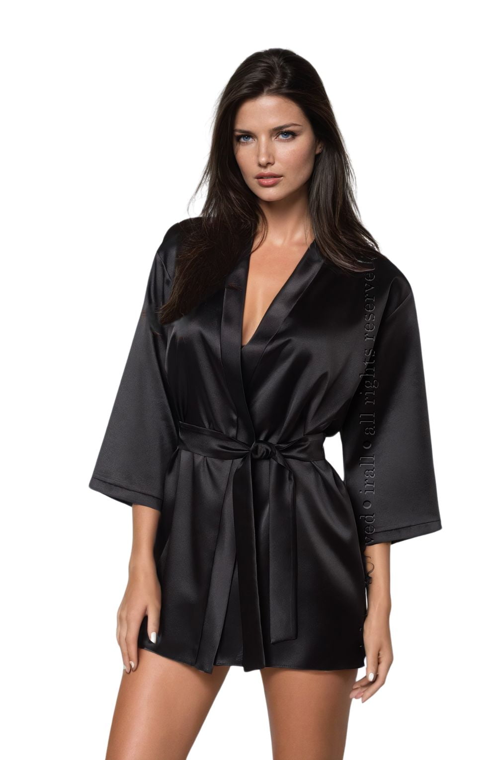 Irall Aria Dressing Gown Black – Nightwear, view 1 of 3