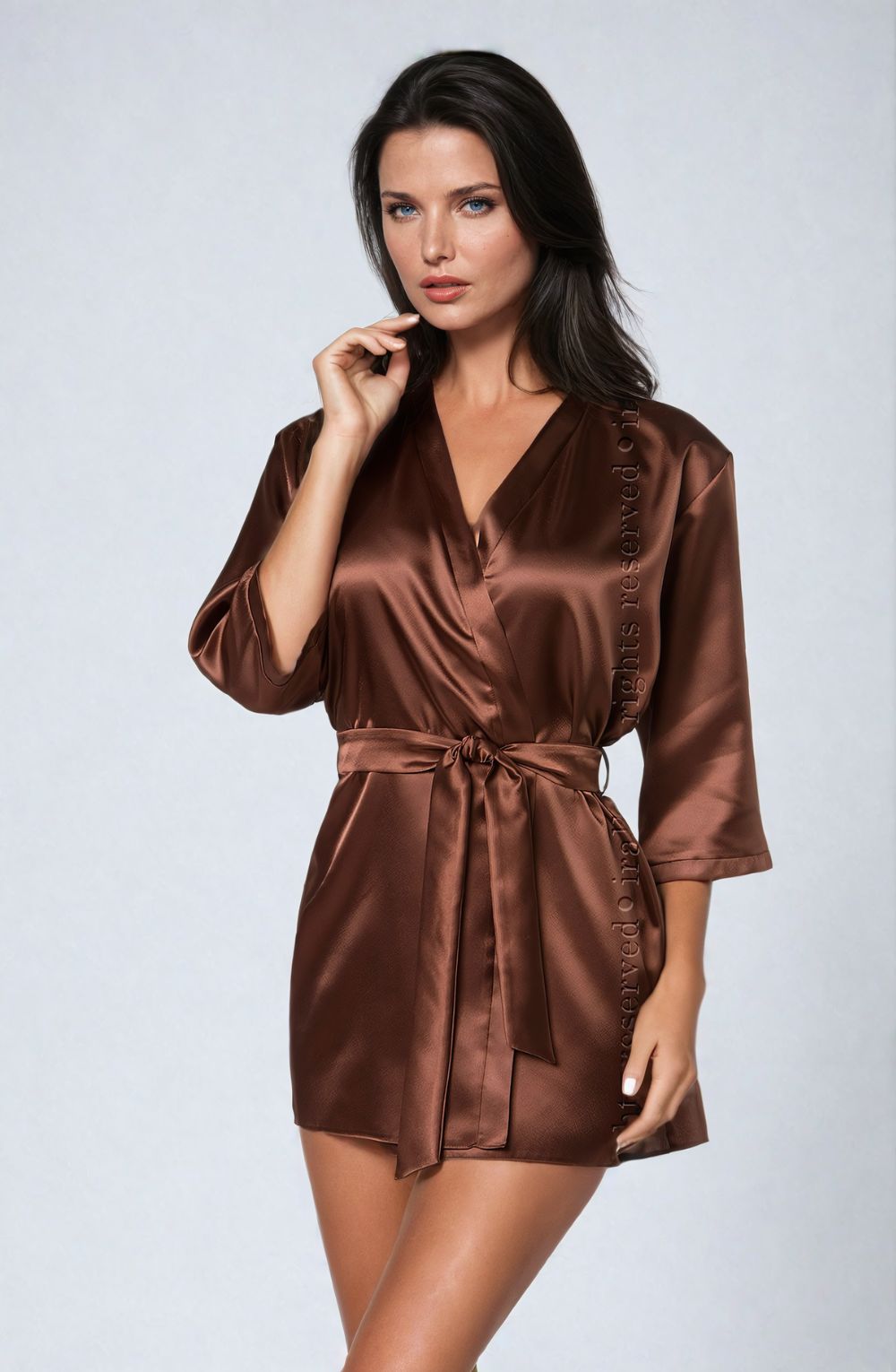 Irall Aria Dressing Gown Chocolate – Nightwear, view 2 of 3