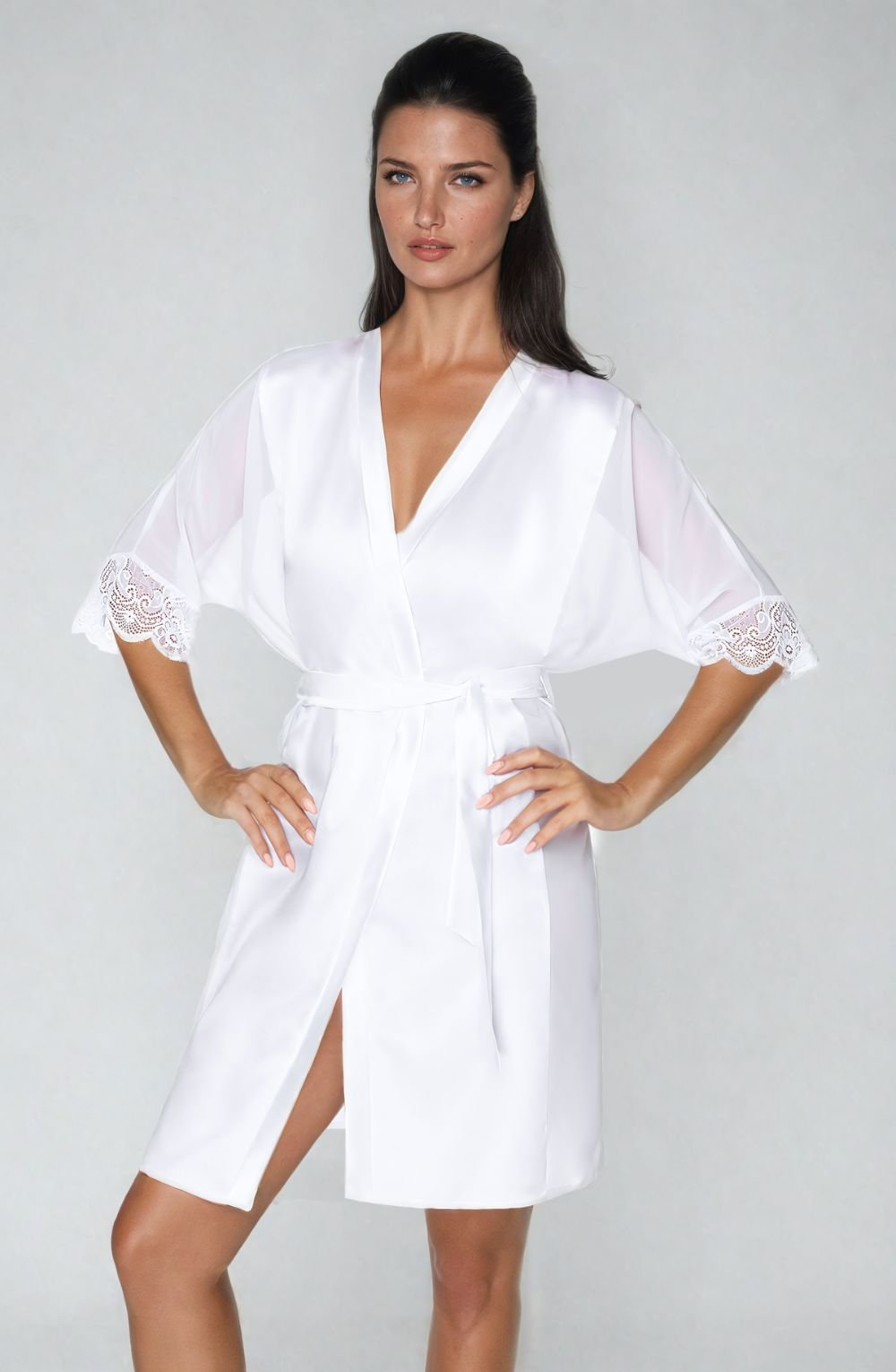Irall Sharon Dressing Gown White – Nightwear, view 3 of 4