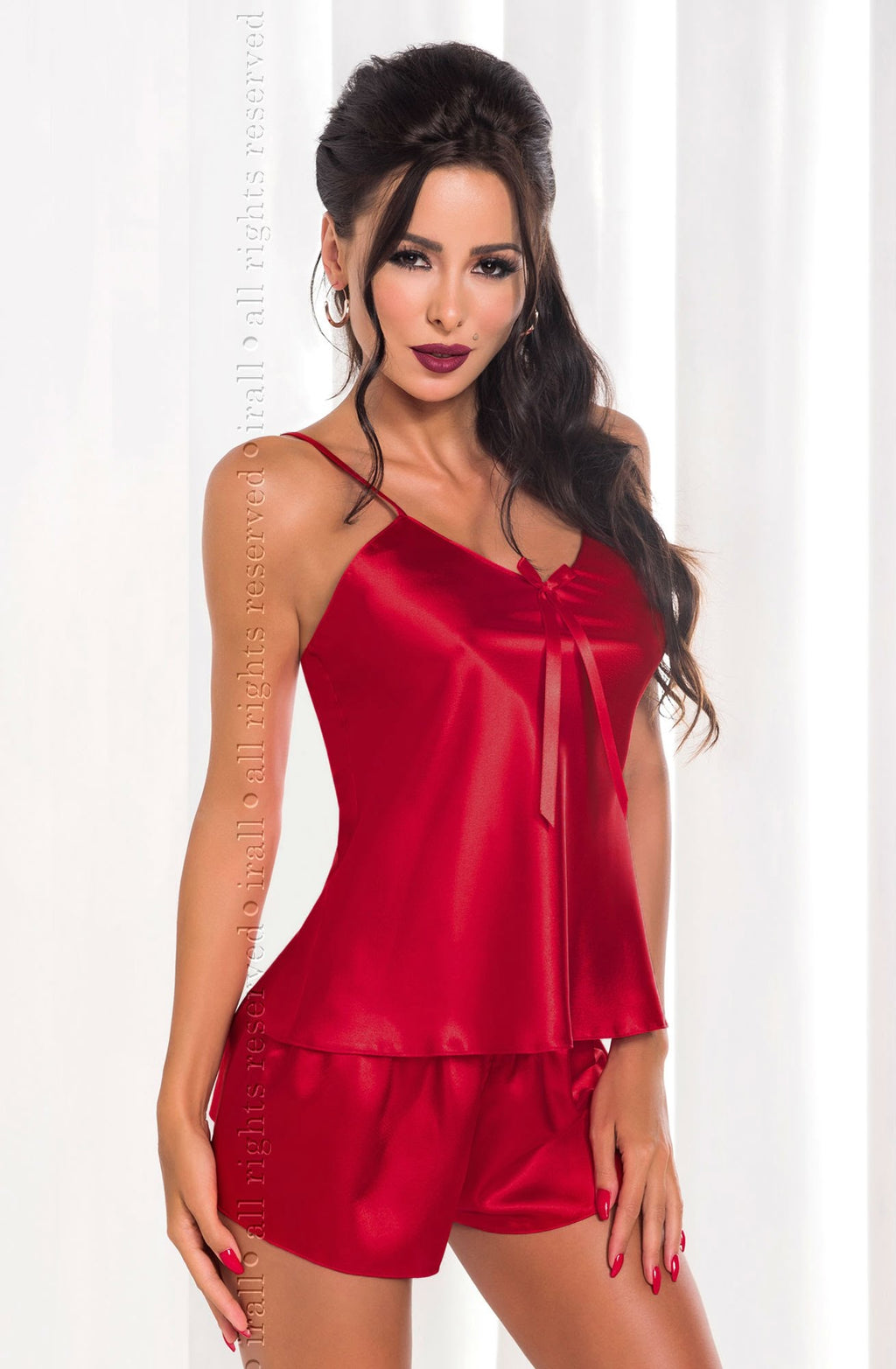 Irall Aria Set Burgundy – Short Sets, view 2 of 3