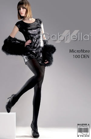 Gabriella Classic Microfibre 100 Tights Black – Hosiery, view 2 of 2