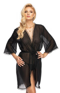 Irall Erotic Sadia Dressing Gown Black – Nightwear, view 1 of 2