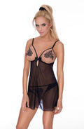 Roza Mehendi Chemise Black – Lingerie Sets, view 1 of 6