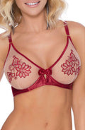 Roza Mehendi Soft Cup Bra Claret – Lingerie Sets, view 1 of 4