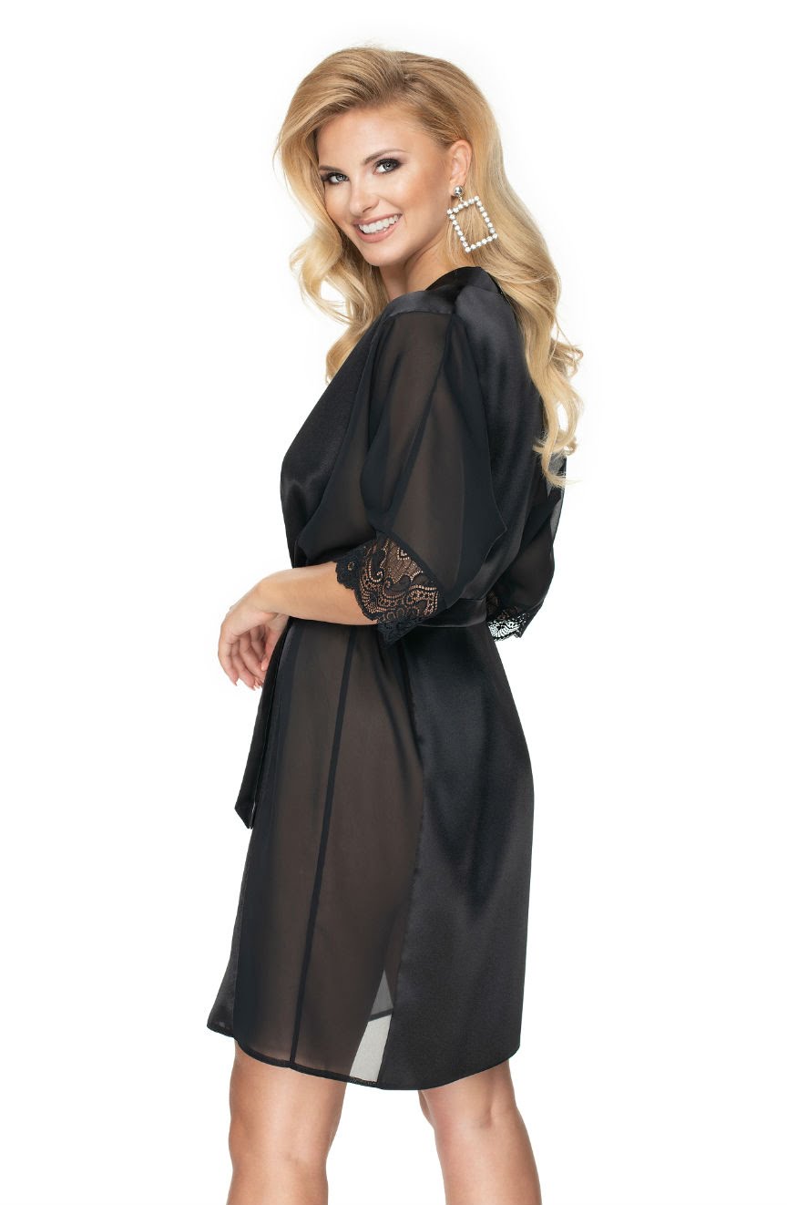 Irall Sharon Dressing Gown Black – Nightwear, view 2 of 4