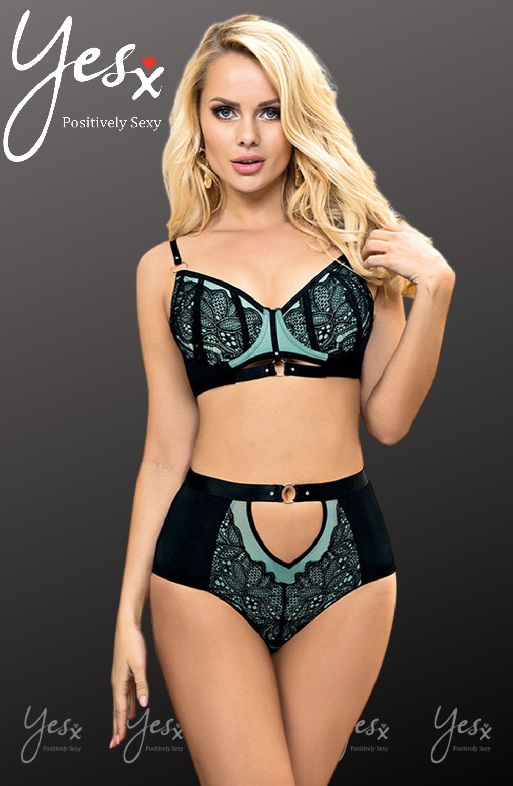 YesX YX830 Blue Bra Set – Lingerie Sets, view 1 of 18