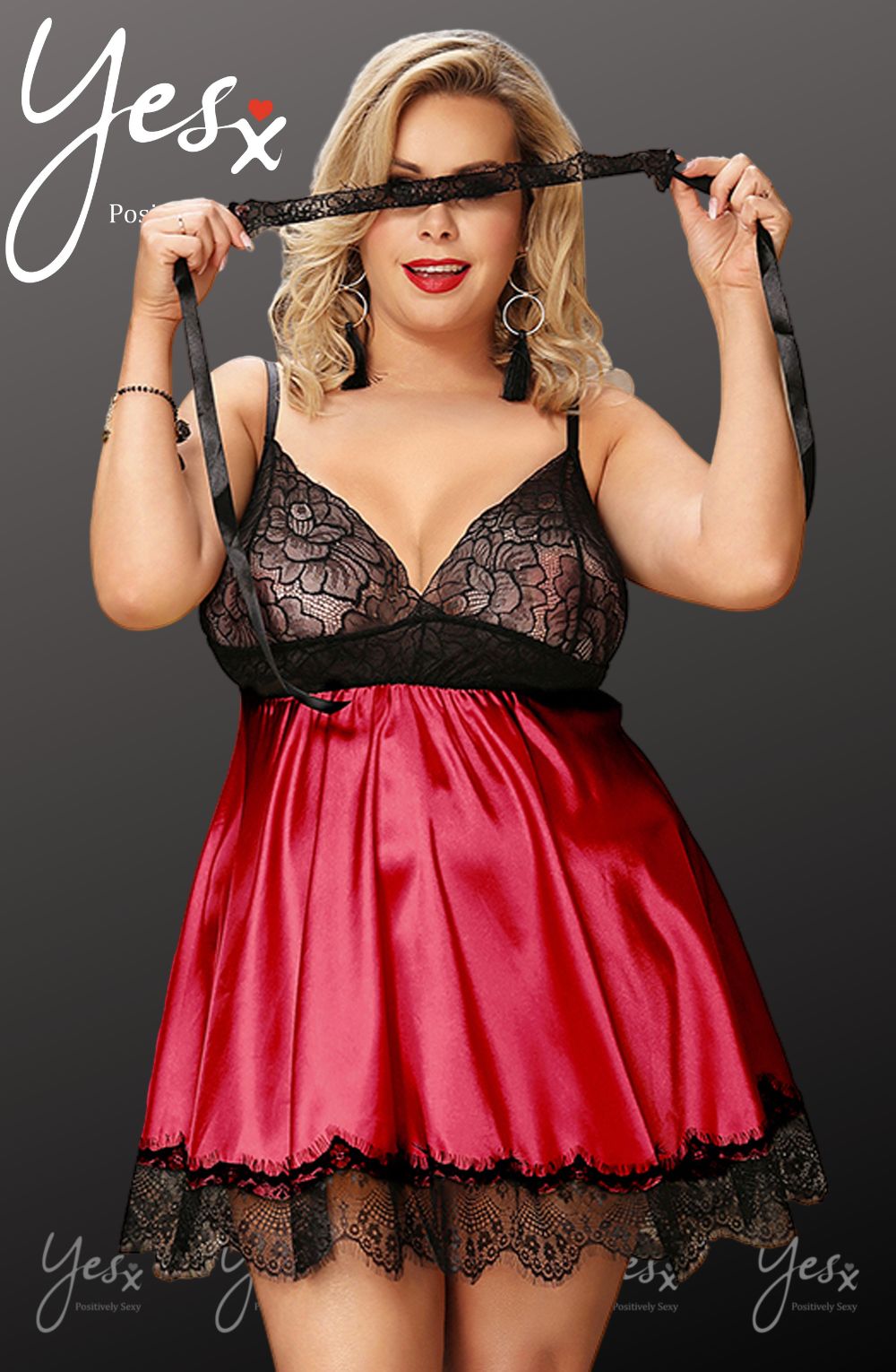 YesX YX832Q Babydoll & Blindfold – Babydolls, view 3 of 9